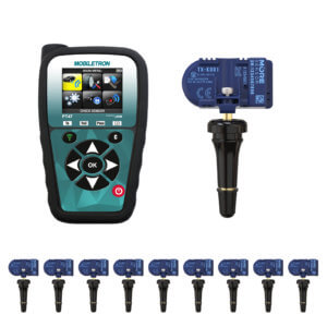 10-Pack TPMS Sensor w/ Rubber Valve Stem + Programmer